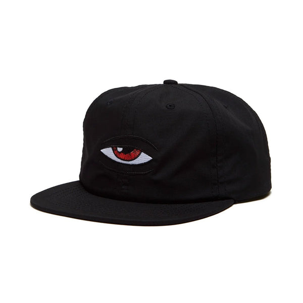 TOY MACHINE | BLOODSHOT CAP. BLACK AVAILABLE ONLINE AND IN STORE AT MOMENTUM SKATESHOP IN COTTESLOE, WESTERN AUSTRALIA.