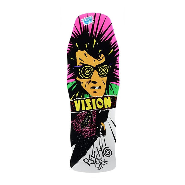 VISION X SCHMITT | PSYCHO STICK REISSUE SKATEBOARD DECK. WHITE / 10.0" X 29.75" AVAILABLE ONLINE AND IN STORE AT MOMENTUM SKATESHOP IN COTTESLOE, WESTERN AUSTRALIA.