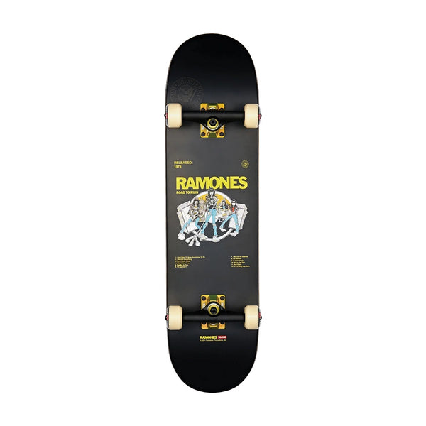GLOBE X RAMONES | ROAD TO RUIN COMPLETE SKATEBOARD. 8.25" X 32" AVAILABLE ONLINE AND IN STORE AT MOMENTUM SKATESHOP IN COTTESLOE, WESTERN AUSTRALIA.