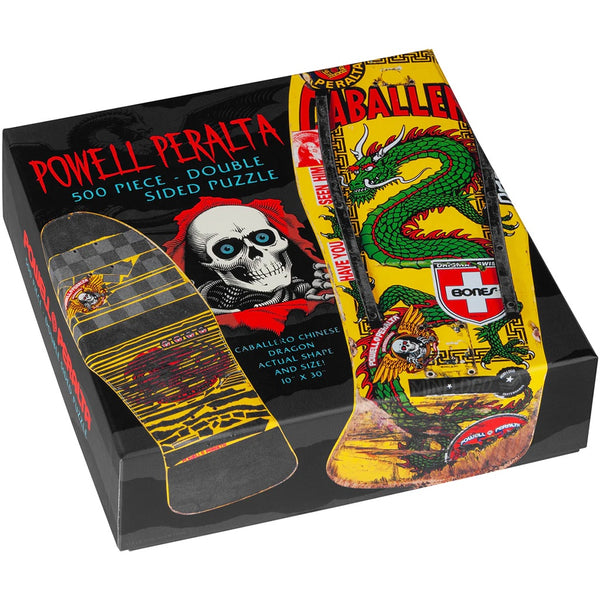 POWELL PERALTA X CABALLERO | CHINESE DRAGON 500 PIECE DOUBLE SIDED PUZZLE. 10" X 30"