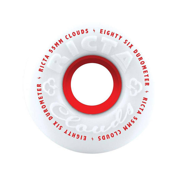 RICTA | CLOUDS SKATEBOARD WHEELS. RED / 57MM X 86A AVAILABLE ONLINE AND IN STORE AT MOMENTUM SKATESHOP IN COTTESLOE, WESTERN AUSTRALIA.