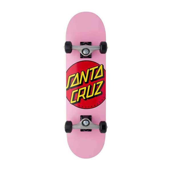 SANTA CRUZ | CLASSIC DOT MICRO COMPLETE SKATEBOARD. PINK / 7.5" X 28.25" AVAILABLE ONLINE AND IN STORE AT MOMENTUM SKATESHOP IN COTTESLOE, WESTERN AUSTRALIA.
