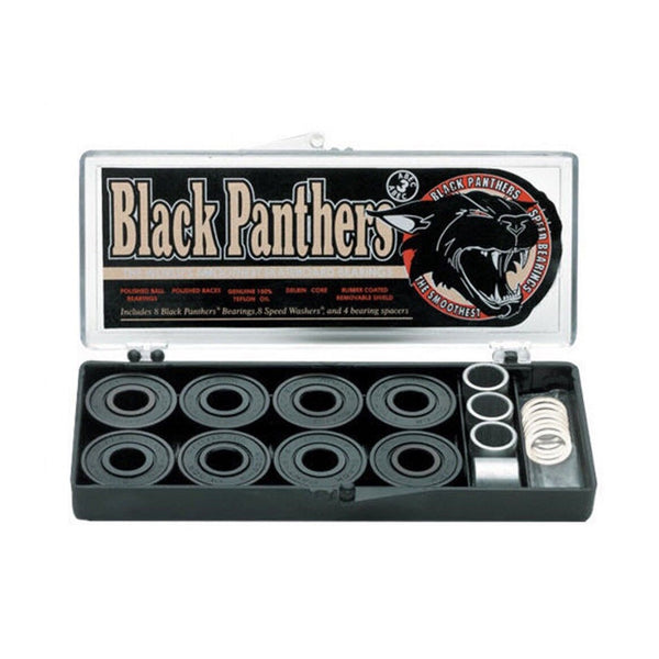 SHORTY'S | BLACK PANTHERS ABEC 3 SKATEBOARD BEARINGS AVAILABLE ONLINE AND IN STORE AT MOMENTUM SKATESHOP IN COTTESLOE, WESTERN AUSTRALIA.