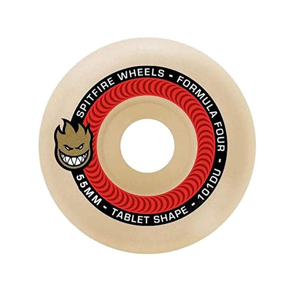SPITFIRE | FORMULA FOUR TABLETS SKATEBOARD WHEELS. 55MM X 101A AVAILABLE ONLINE AND IN STORE AT MOMENTUM SKATESHOP IN COTTESLOE, WESTERN AUSTRALIA.