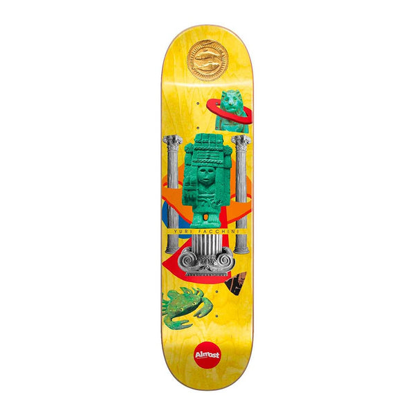 ALMOST - YURI FACCHINI RELICS R7 SKATEBOARD DECK. 8.25" X 31.9" AVAILABLE ONLINE AND IN STORE AT MOMENTUM SKATESHOP IN COTTESLOE, WESTERN AUSTRALIA.