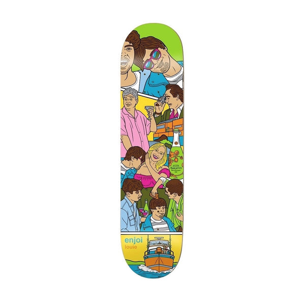 ENJOI - LOUIE BARLETTA WEEKEND AT LOUIES R7 SKATEBOARD DECK. 8.25" X 31.9" AVAILABLE ONLINE AND IN STORE AT MOMENTUM SKATESHOP IN COTTESLOE, WESTERN AUSTRALIA.