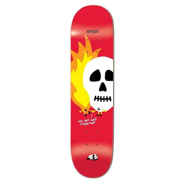 ENJOI - SKULLS & FLAMES HYB SKATEBOARD DECK. 8.25" X 32.1" AVAILABLE ONLINE AND IN STORE AT MOMENTUM SKATESHOP IN COTTESLOE, WESTERN AUSTRALIA.