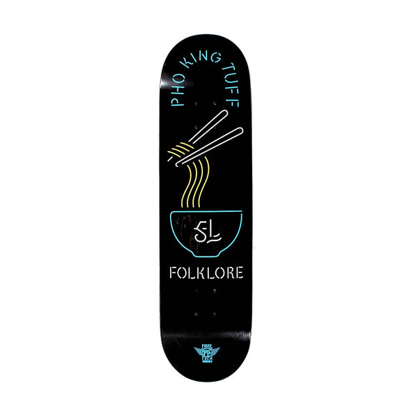 FOLKLORE | FIBRE TECH LITE NOODLES PHO KING TUFF SKATE DECK. 8.0" X 32.0" AVAILABLE ONLINE AND IN STORE AT MOMENTUM SKATESHOP IN COTTESLOE, WESTERN AUSTRALIA. BLUE.
