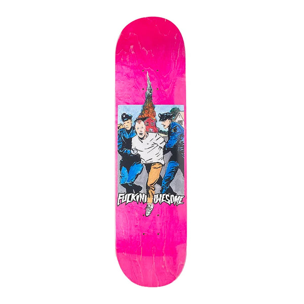 FUCKING AWESOME X JASON DILL | ARRESTED SKATEBOARD DECK. 8.25" X 31.79" AVAILABLE ONLINE AND IN STORE AT MOMENTUM SKATESHOP IN COTTESLOE, WESTERN AUSTRALIA.
