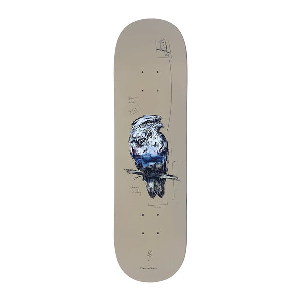 MOMENTUM X JAMES GIDDY | ART SERIES OWL SKATEBOARD DECK AVAILABLE ONLINE AND IN STORE AT MOMENTUM SKATESHOP IN COTTESLOE, WESTERN AUSTRALIA.