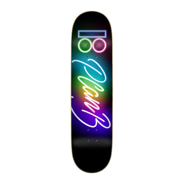 PLAN B - TEAM NEON SKATEBOARD DECK. 8.375" X 32.125" AVAILABLE ONLINE AND IN STORE AT MOMENTUM SKATESHOP IN COTTESLOE, WESTERN AUSTRALIA.