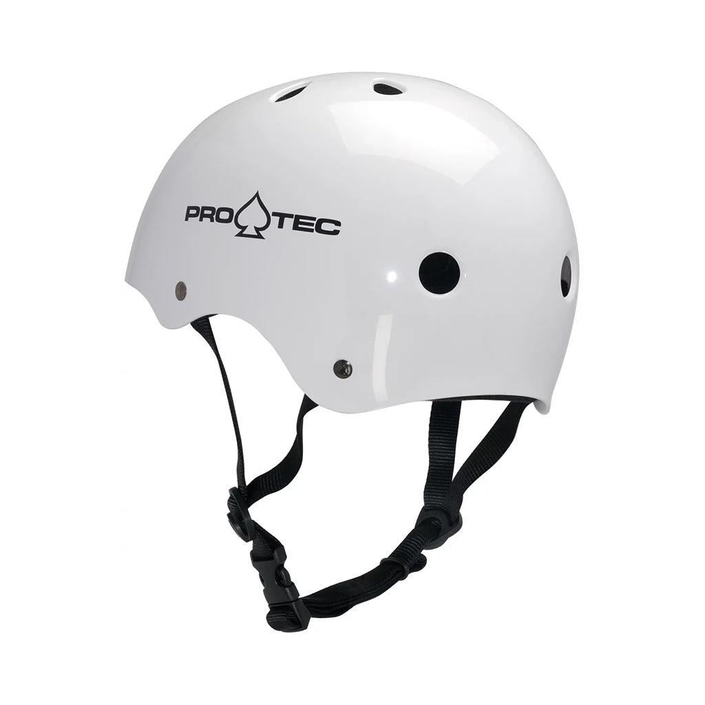 Pro-Tec Low Pro Certified Gloss White Skateboard Helmet Pro-Tec Low Pro Certified Gloss White Skateboard Helmet