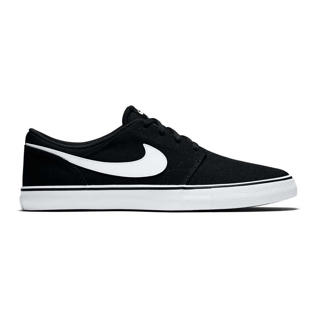 NIKE SB PORTMORE II SOLARSOFT CANVAS BLACK/WHITE